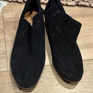 Lucky Brand Black Perforated Booties